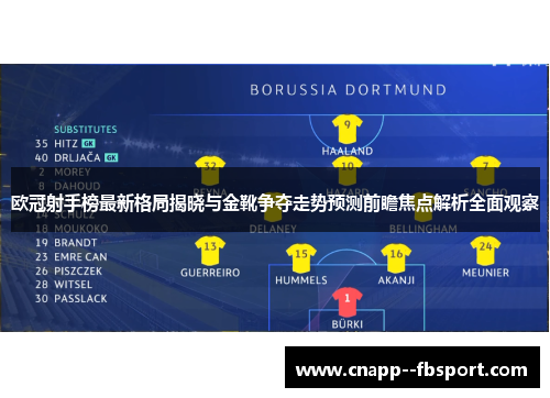 欧冠射手榜最新格局揭晓与金靴争夺走势预测前瞻焦点解析全面观察